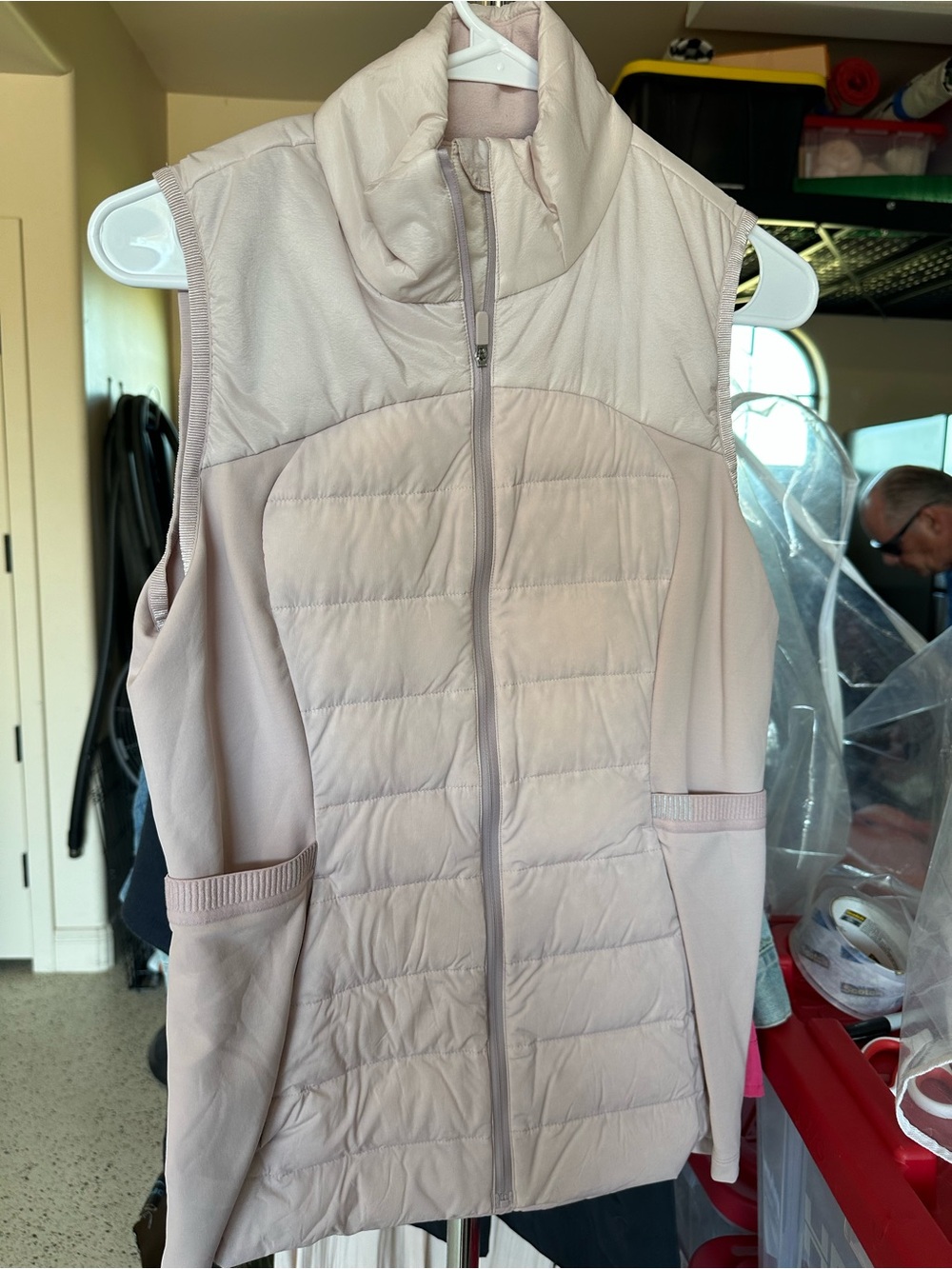 lululemon athletica Pale Pink Quilted Sleeveless Vest